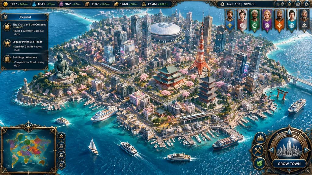 Isometric Strategy Game Island Megacity Screenshot
