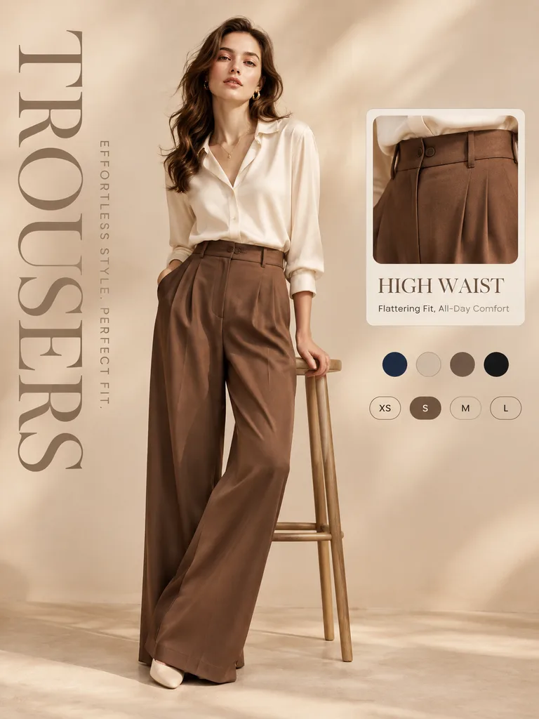 High-Fashion Editorial Trousers Advertisement Poster