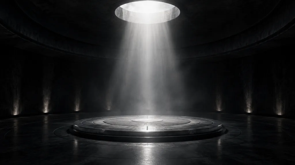 Circular Chamber with Overhead Spotlight
