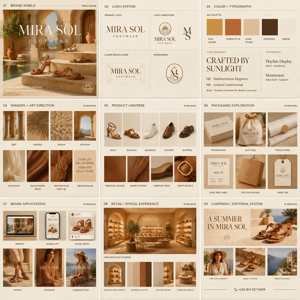 Luxury Footwear Brand Identity Moodboard
