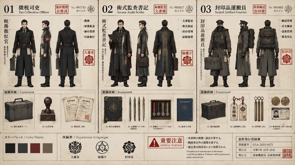 ダーク官僚ファンタジー設定資料集
