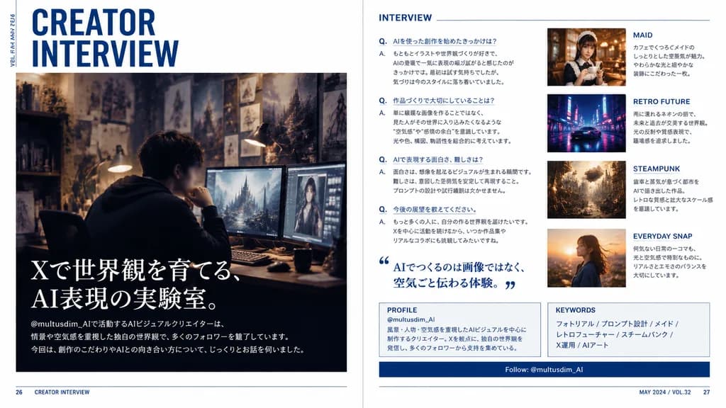 日系雜誌創作者專訪跨頁設計