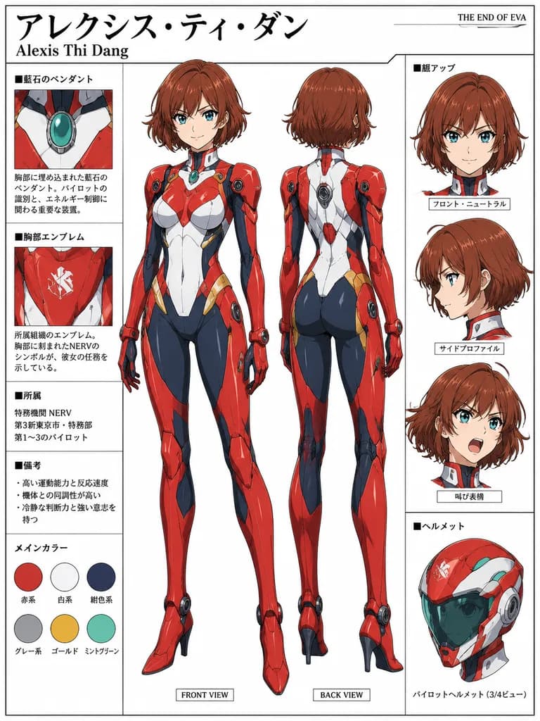 Mecha Pilot Anime Reference Sheet