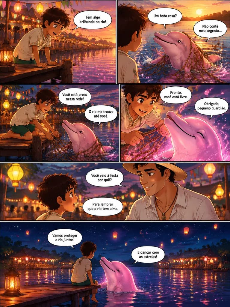 Amazon River Dolphin Storyboard Comic