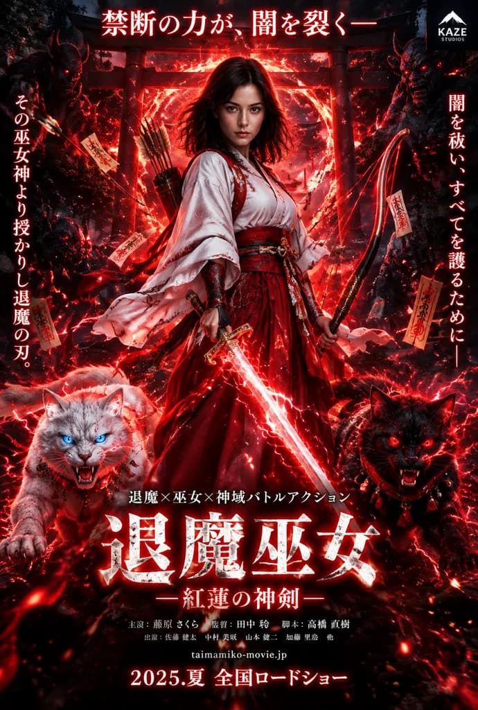 退魔巫女日式院線電影海報