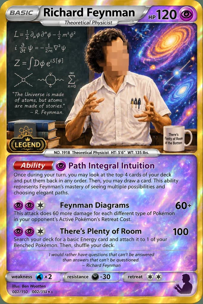 Feynman Cosmic Physicist Trading Card