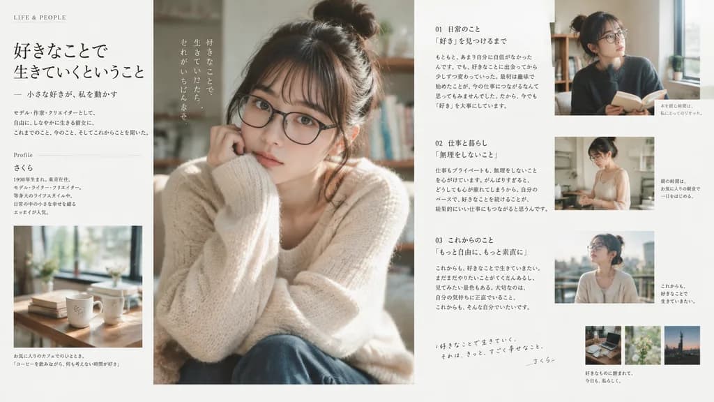 일본 라이프스타일 매거진 내지 스프레드