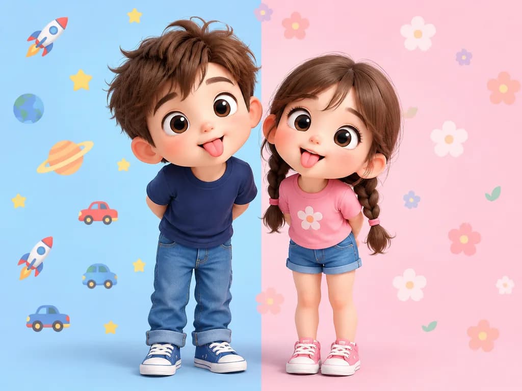 風格化3D搞怪卡通兒童