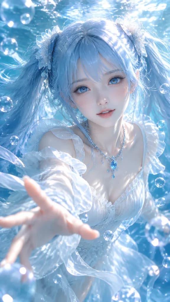 Underwater Fantasy Girl in Blue