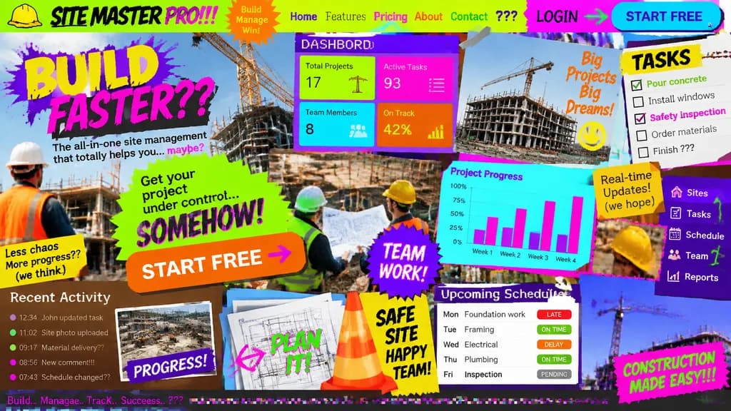 Worst UI UX Landing Page Concept