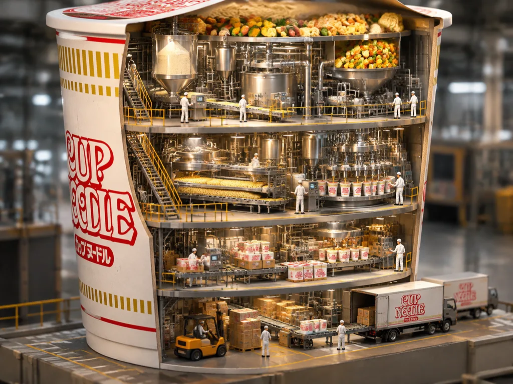 Cup Noodle Factory Cross-Section Diorama