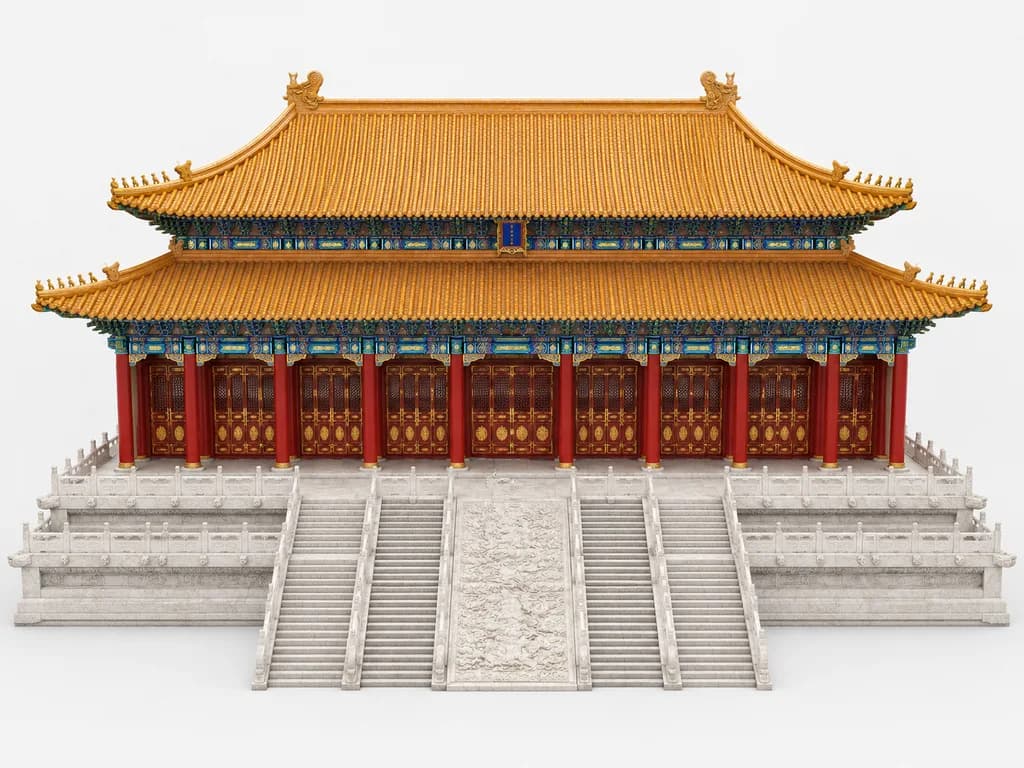 아이소메트릭 중국 황실 궁전 대전