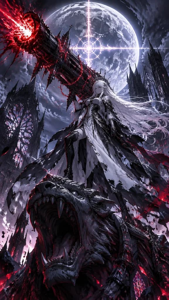 Moonlit Gothic Cathedral Cannon Maiden