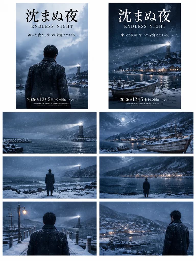 ชีตคอนเซปต์โปสเตอร์ภาพยนตร์นัวร์ญี่ปุ่น