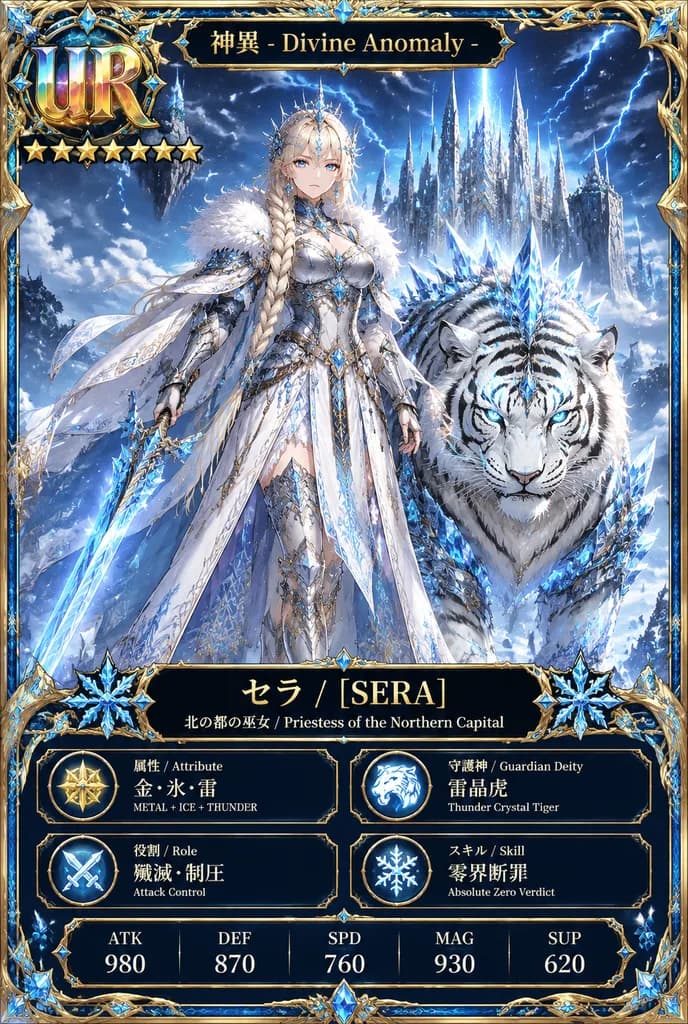 UR Ice Priestess RPG Trading Card