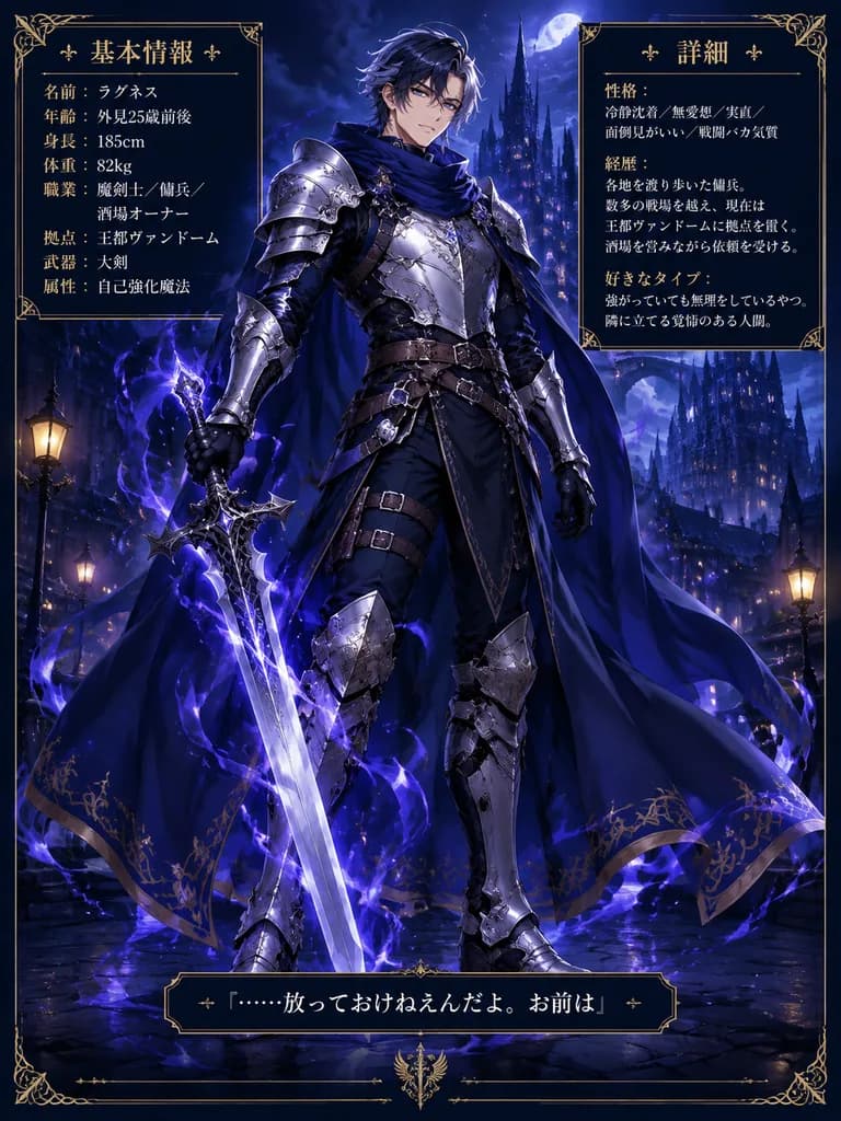 暗黑奇幻騎士角色設定圖