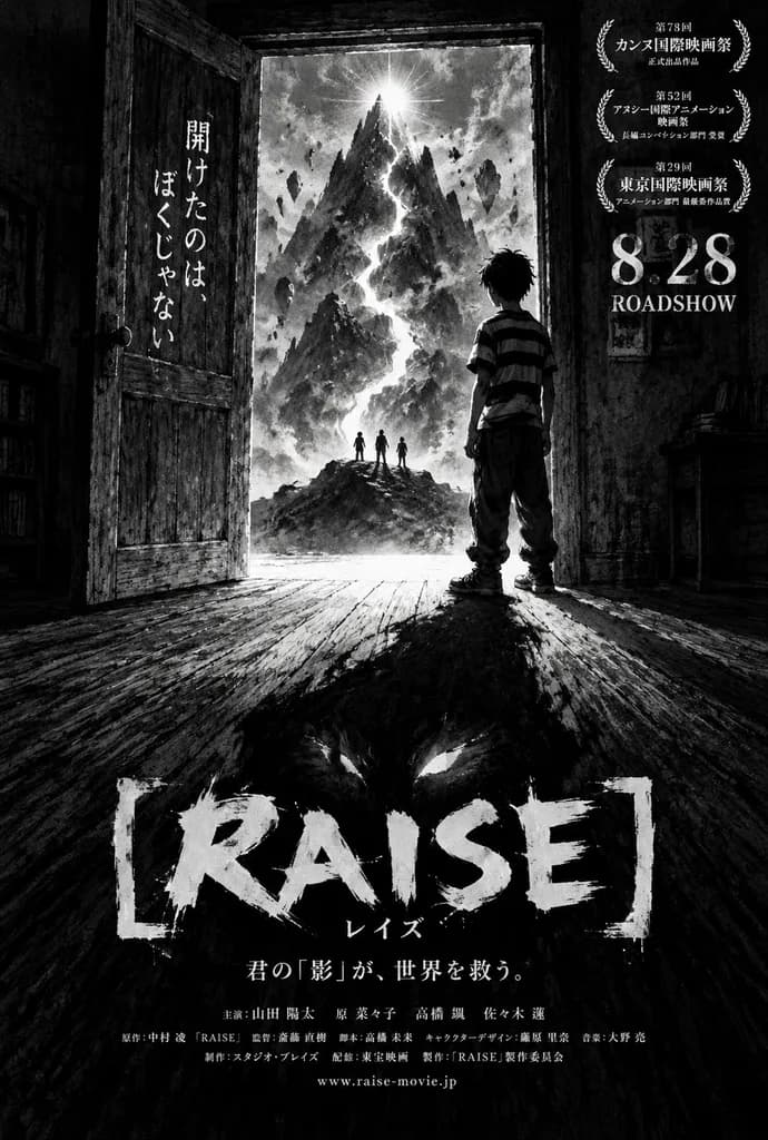 Monochrome Japanese Horror Anime Film Poster