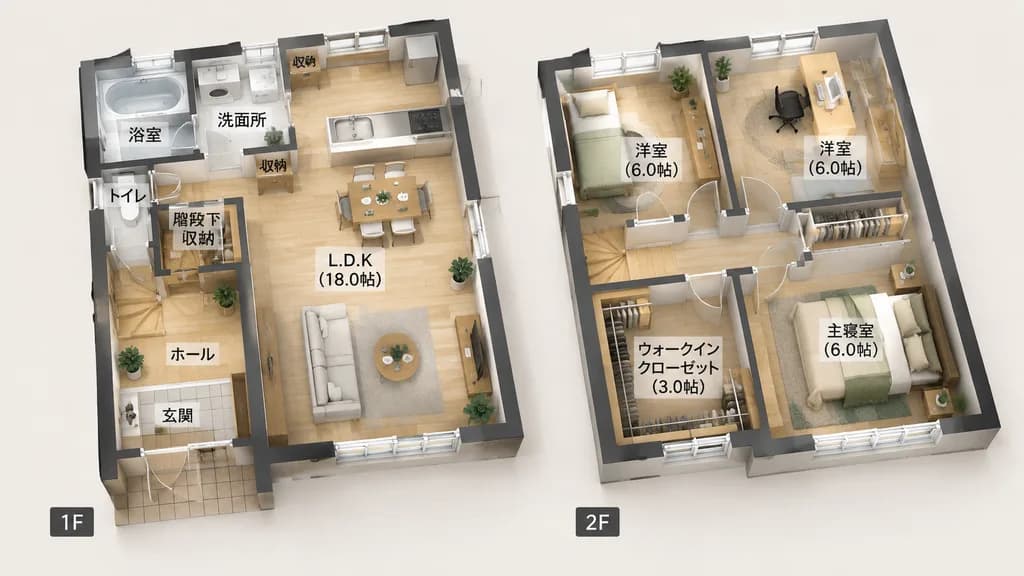 Render Isométrico 3D de Planta Imobiliária