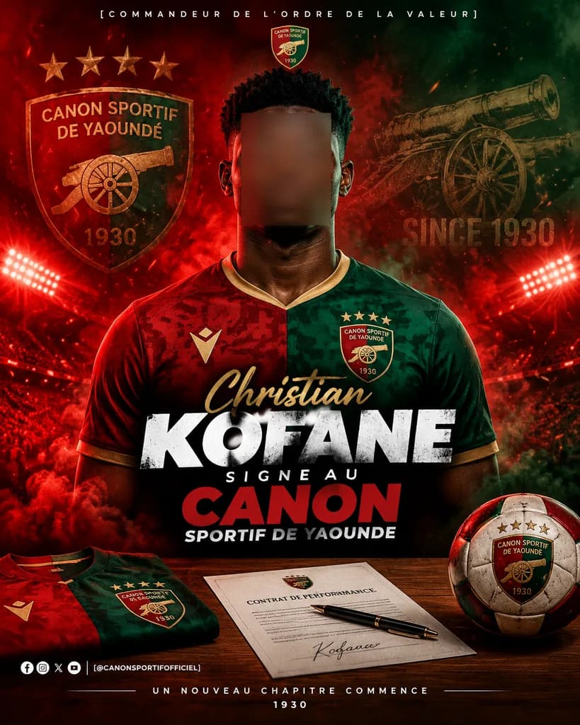 サッカークラブ加入発表ポスター