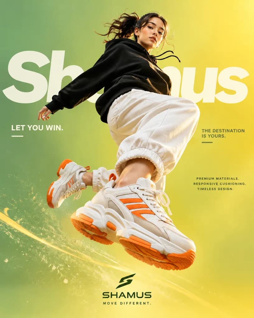 Commercial Streetwear Sneaker Ad Poster