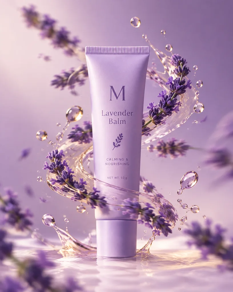 Lavender Balm Tube Dynamic Splash