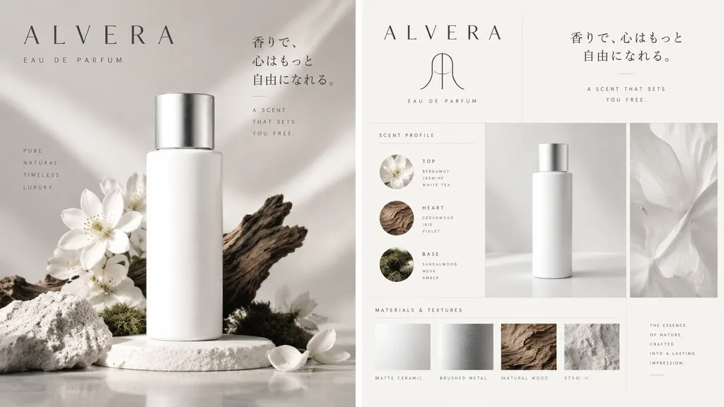 Luxury Perfume Presentation Board Layout