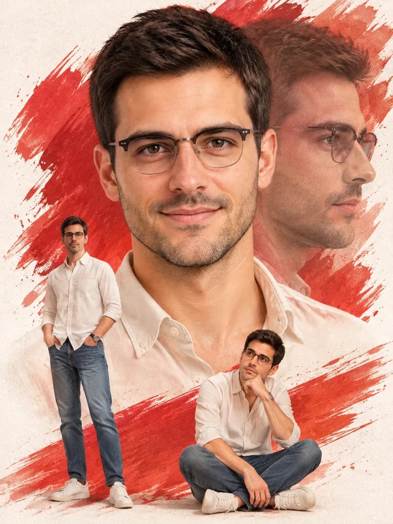 Modern Multi-Pose Artistic Identity Poster