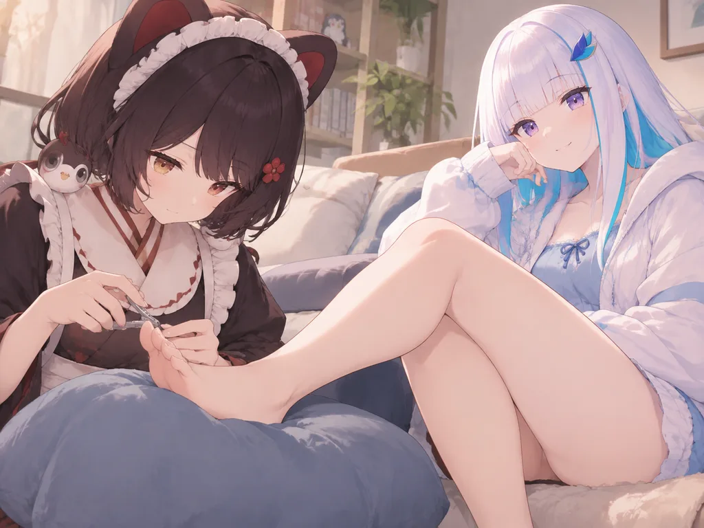 Anime Character Casual Interaction Scene
