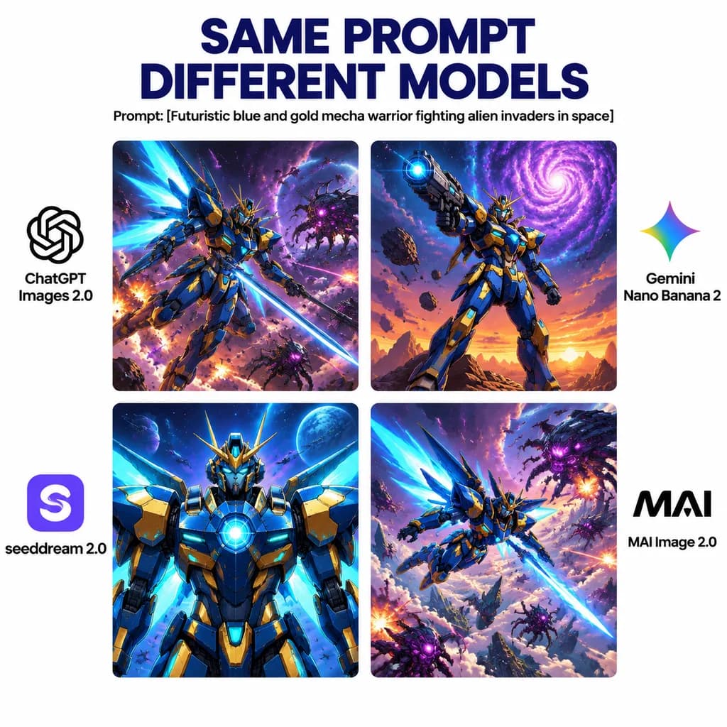 AI Image Model Comparison Infographic Poster