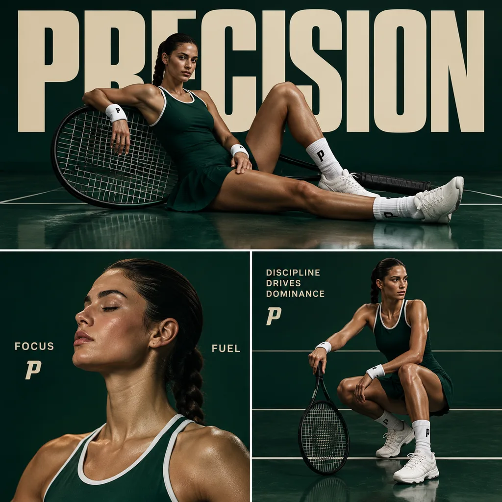 Emerald Tennis Apparel Campaign Poster