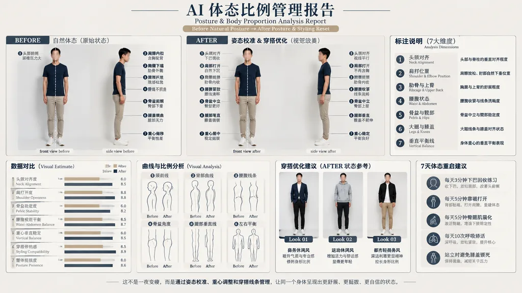Posture and Body Proportion Report Infographic