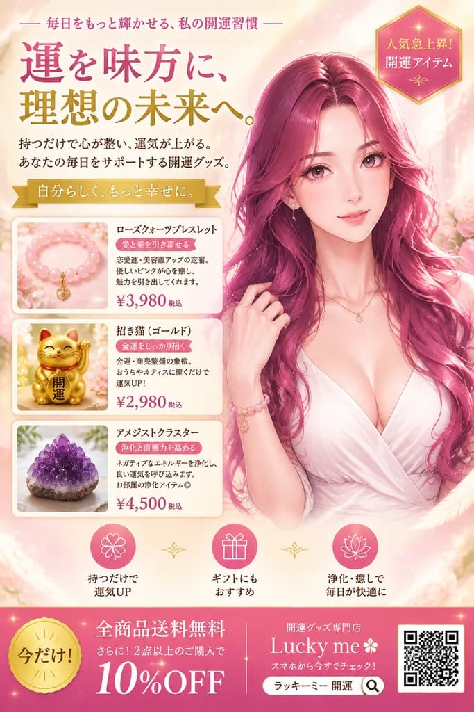 Japanese Lucky Charm Beauty Poster