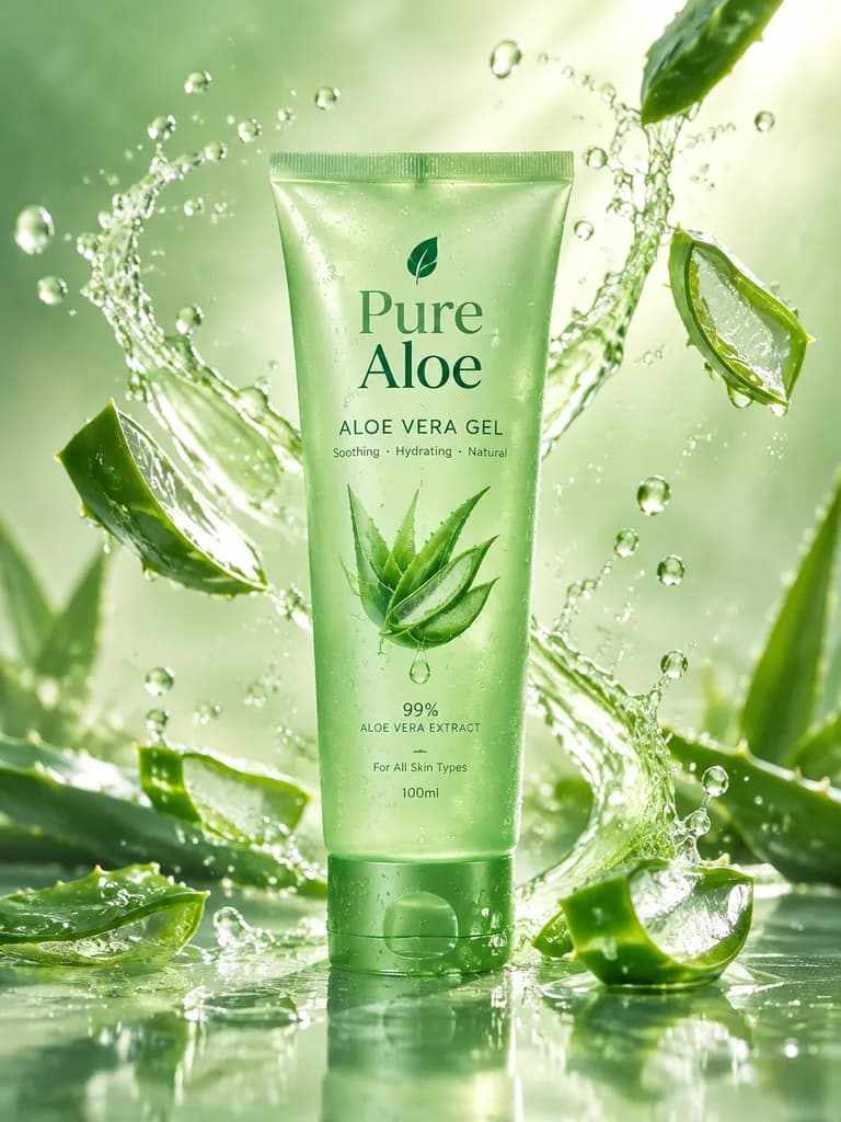 Aloe Vera Skincare Splash Commercial Shot
