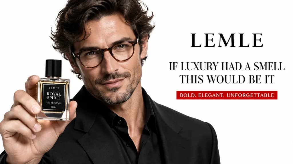 Poster Pubblicitario di Profumo di Lusso