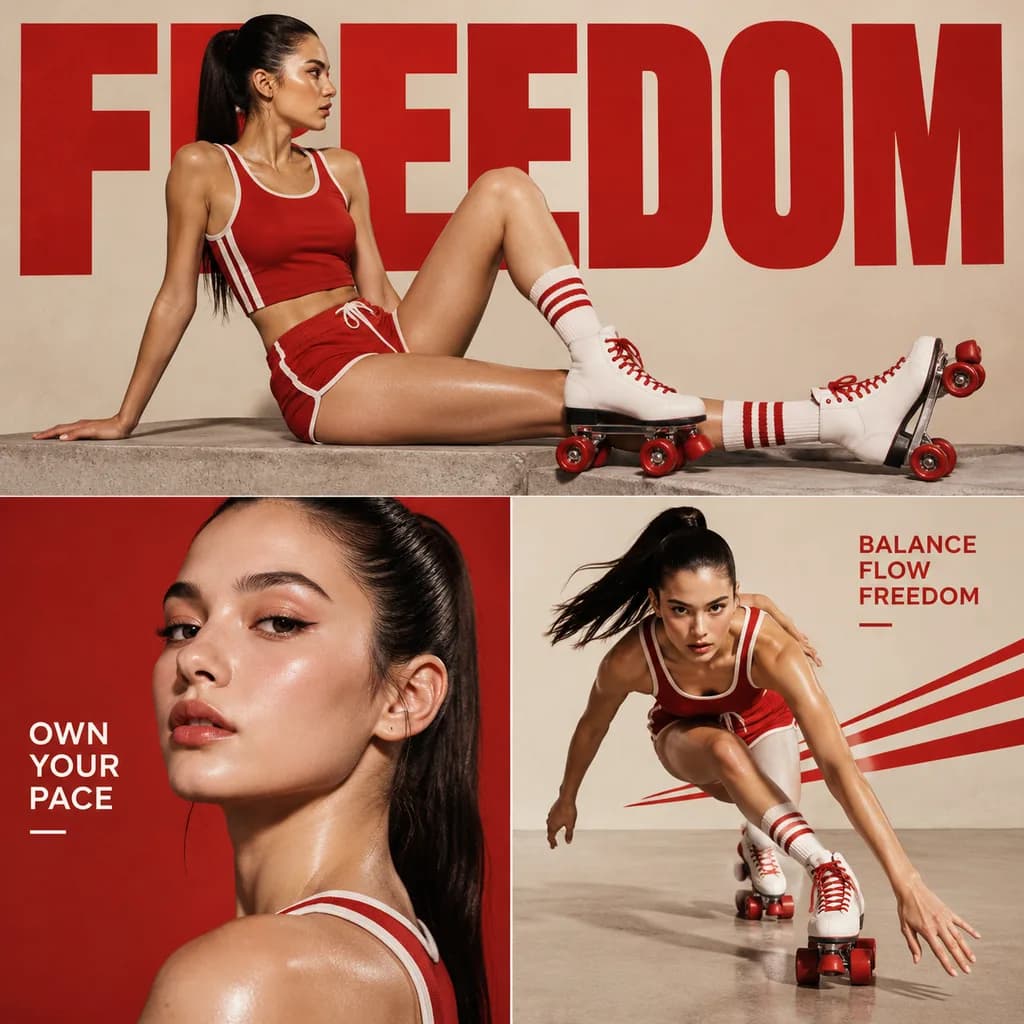Retro Roller Skate Campaign Collage