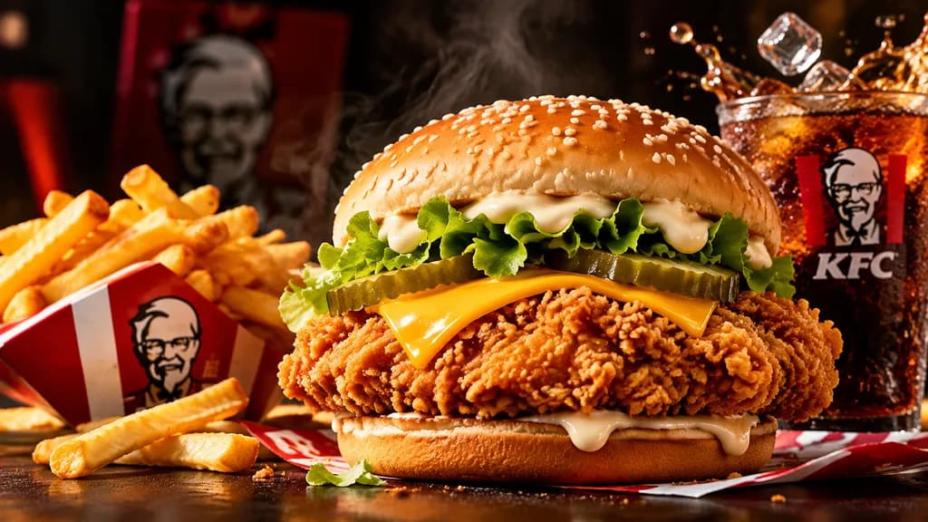 Cinematic Fried Chicken Burger Commercial