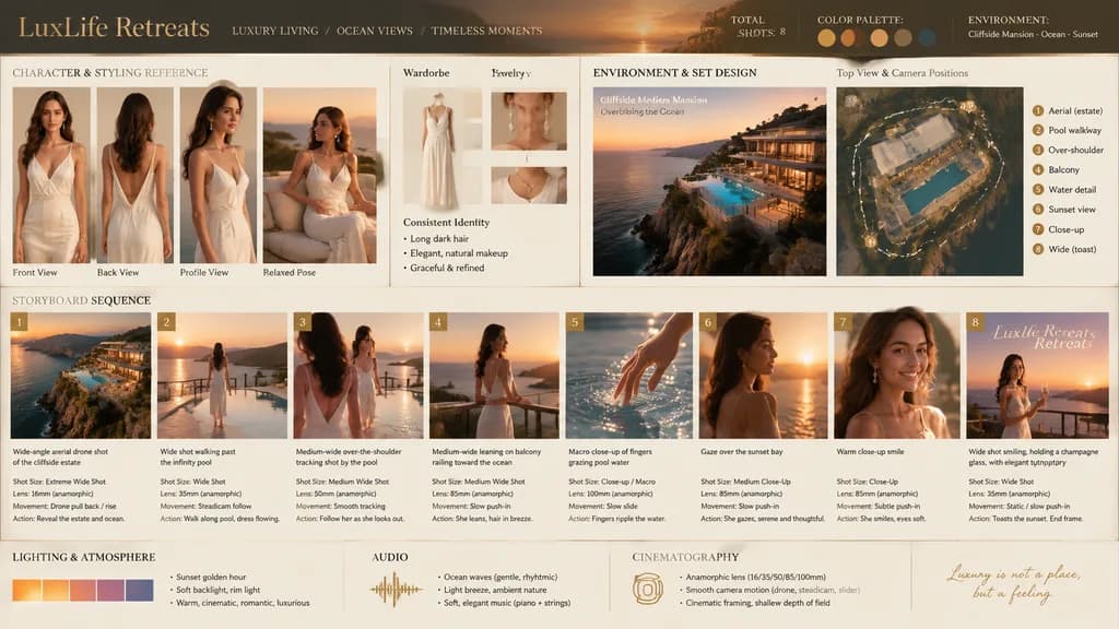 Tavola di Produzione e Storyboard Commerciale