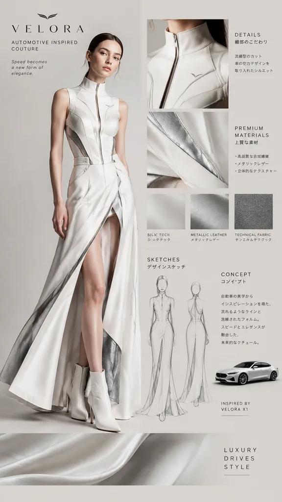 Automotive-Inspired Fashion Design Infographic