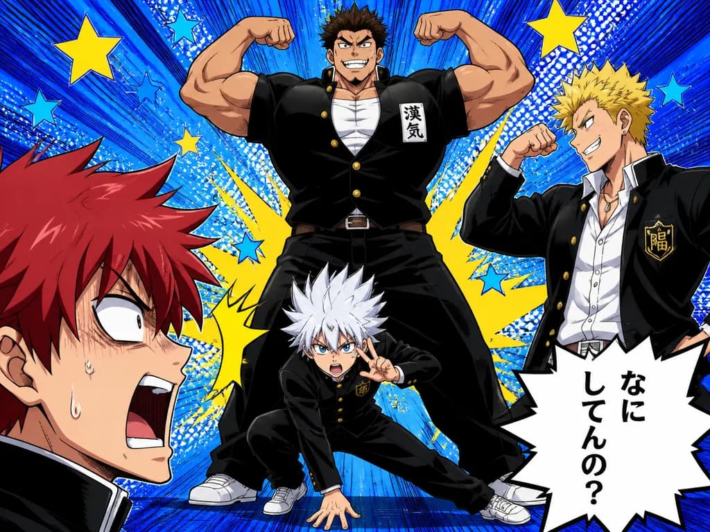 Comedic Shonen Manga Splash Panel