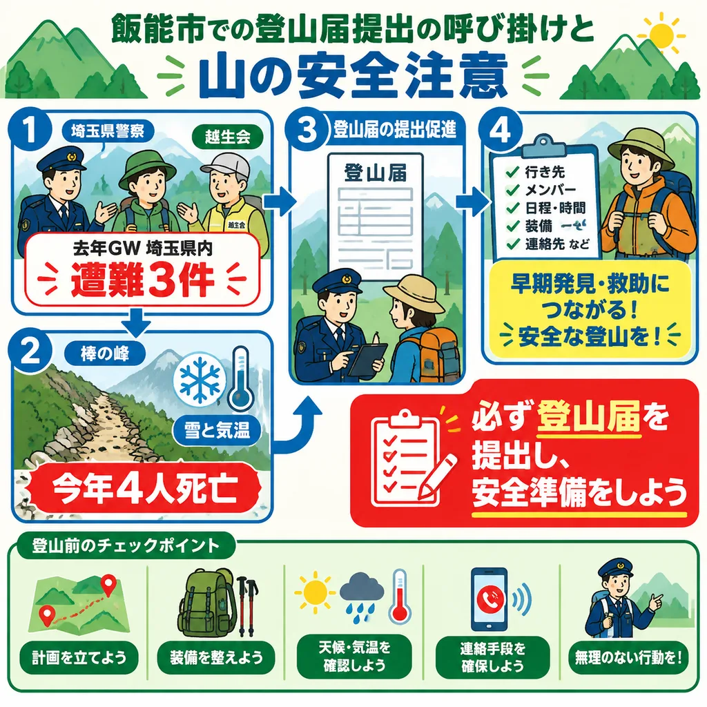 Japanese Mountain Safety Awareness Infographic