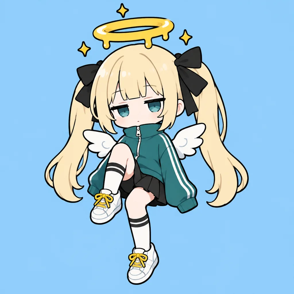 Sleepy Chibi Angel Girl Sticker