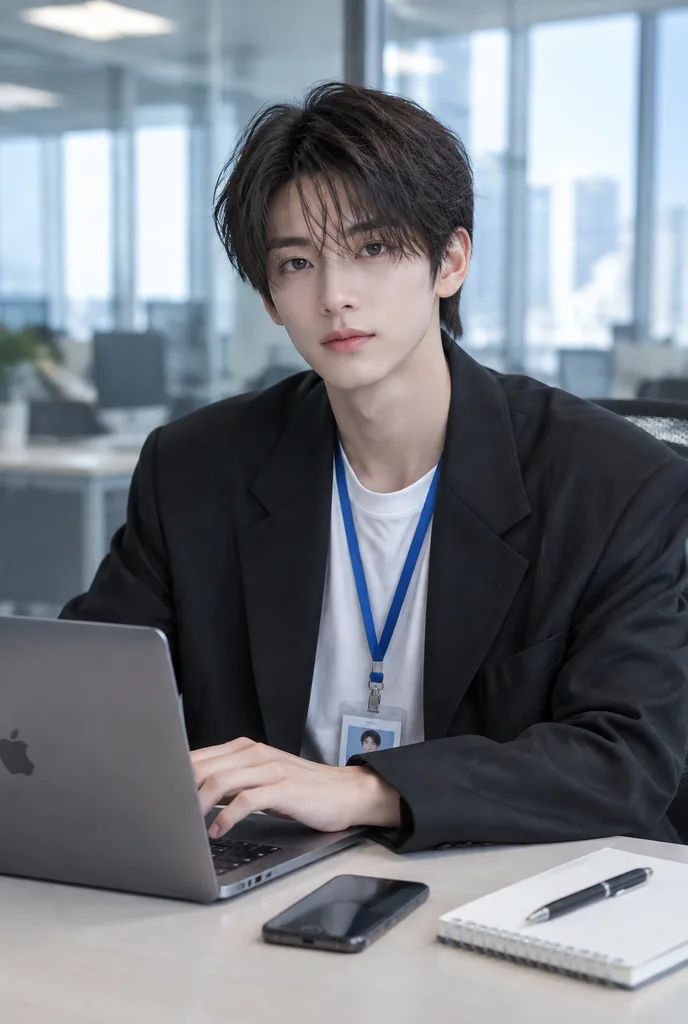 現代企業職員寫實肖像