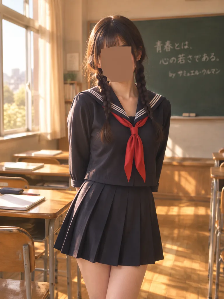 Sunlit Classroom Sailor Uniform Portrait