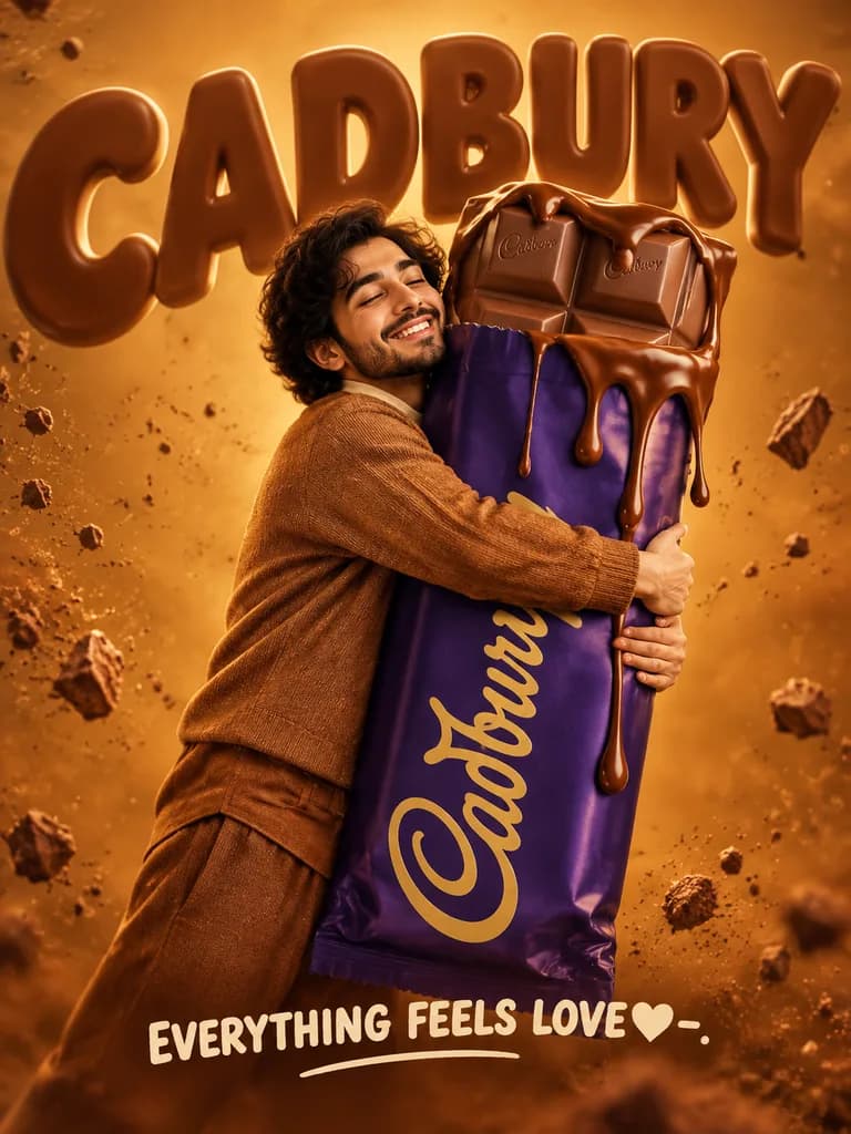 Giant Chocolate Bar Advertisement Poster
