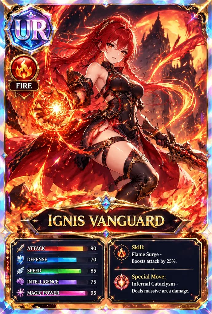 Anime Trading Card Game Card