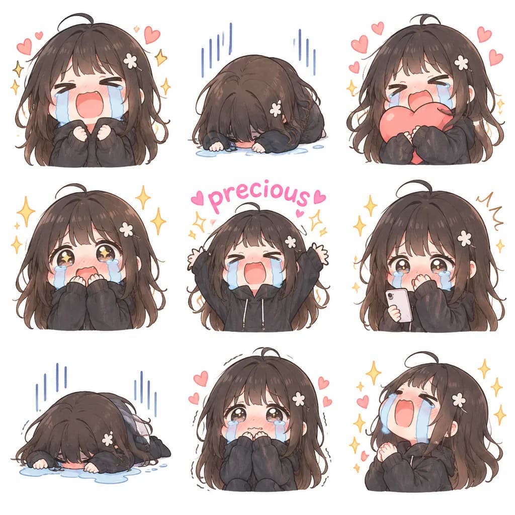 Emotional Fan Reaction Sticker Sheet