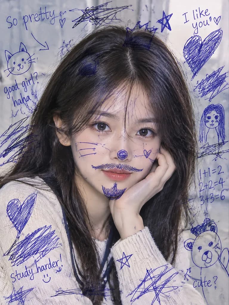교과서 볼펜 낙서 효과