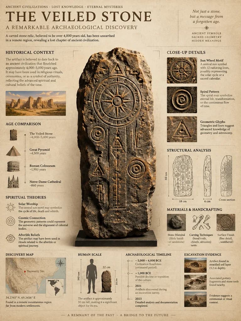 Museum Archaeological Discovery Infographic Plate