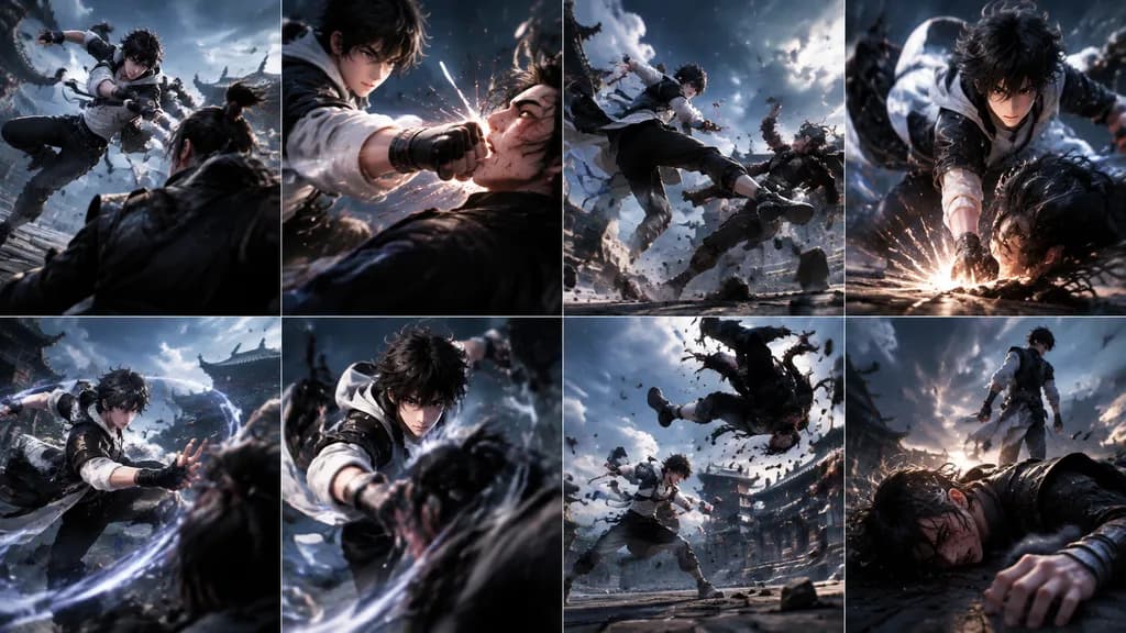 Martial Arts Action Storyboard
