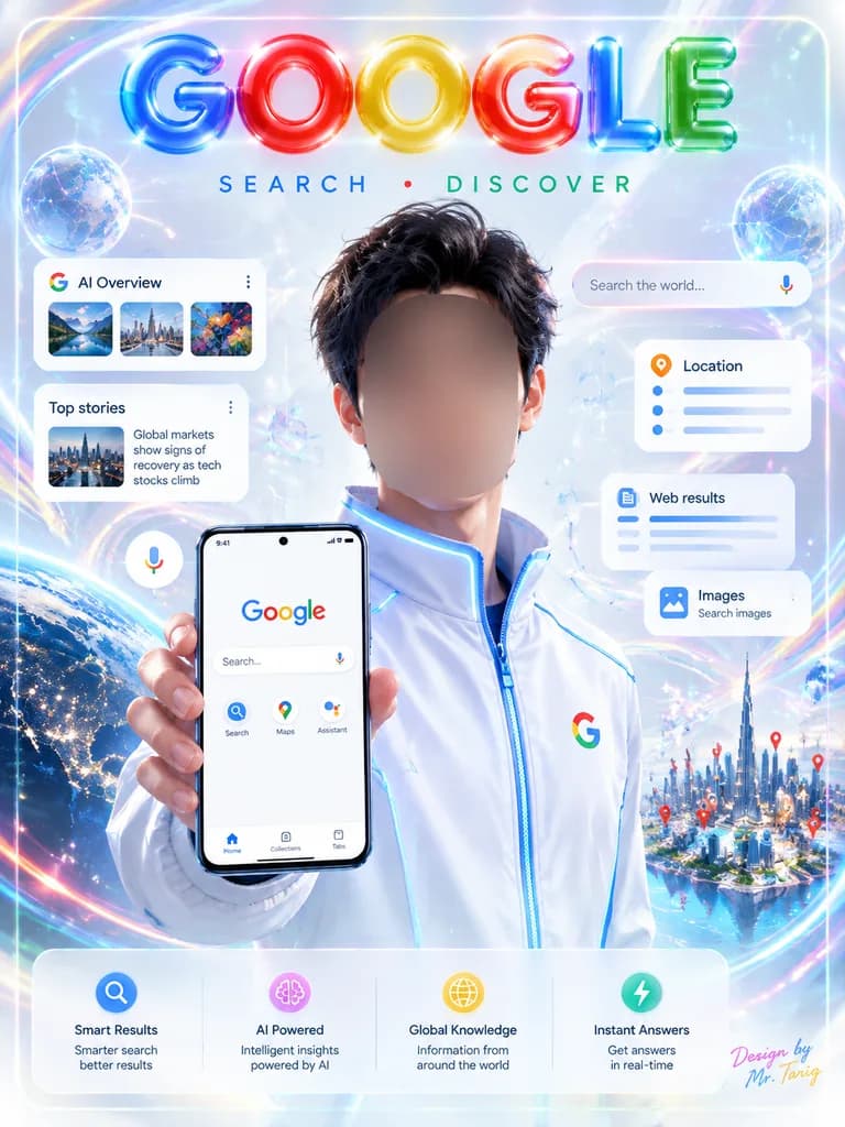 Futuristic Holographic Search Engine Ad